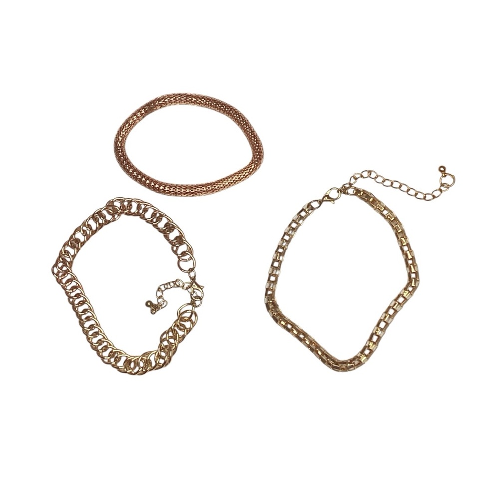 Chic Gold-Tone Bracelet Trio